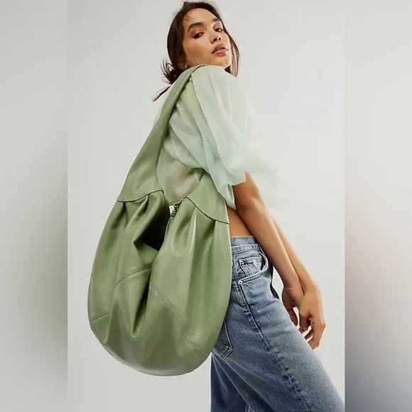 NWT Free People Slouchy Carryall~ Spearmint - Picture 1 of 1